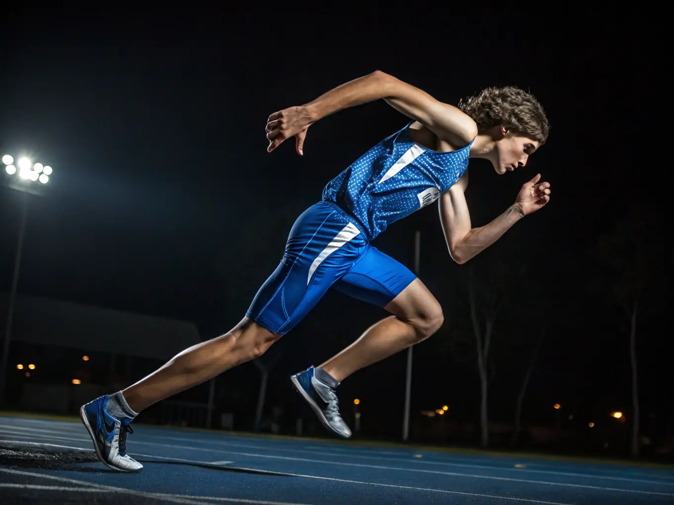 A student practicing athletics, focusing on individual skill development and personal achievement in an extracurricular program at ASS SPORTIVE COLLÈGE DE SAINT CERNIN.